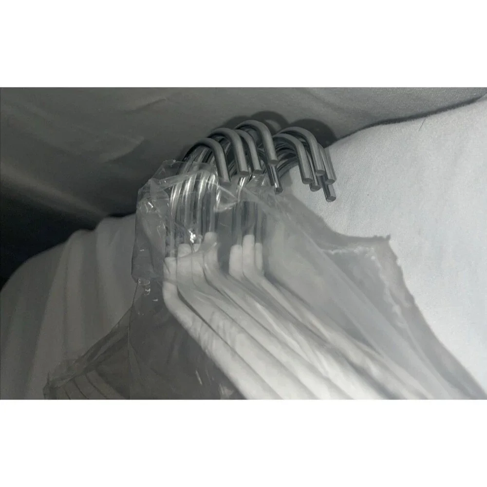 ANTI SLIP METAL HANGERS 10 WHITE RUBBER TIPS 12.5